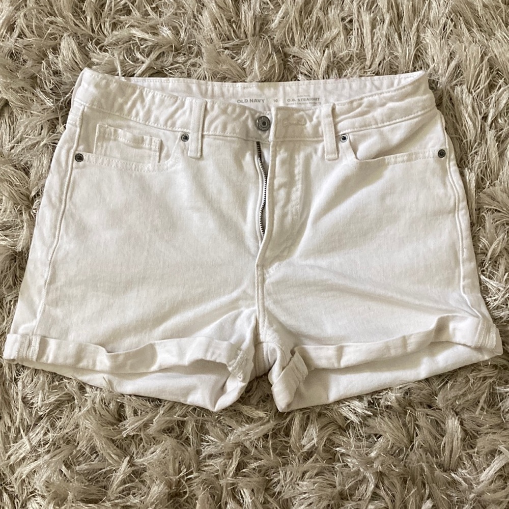 White Denim High Rise Shorts - Old Navy O.G. Straight